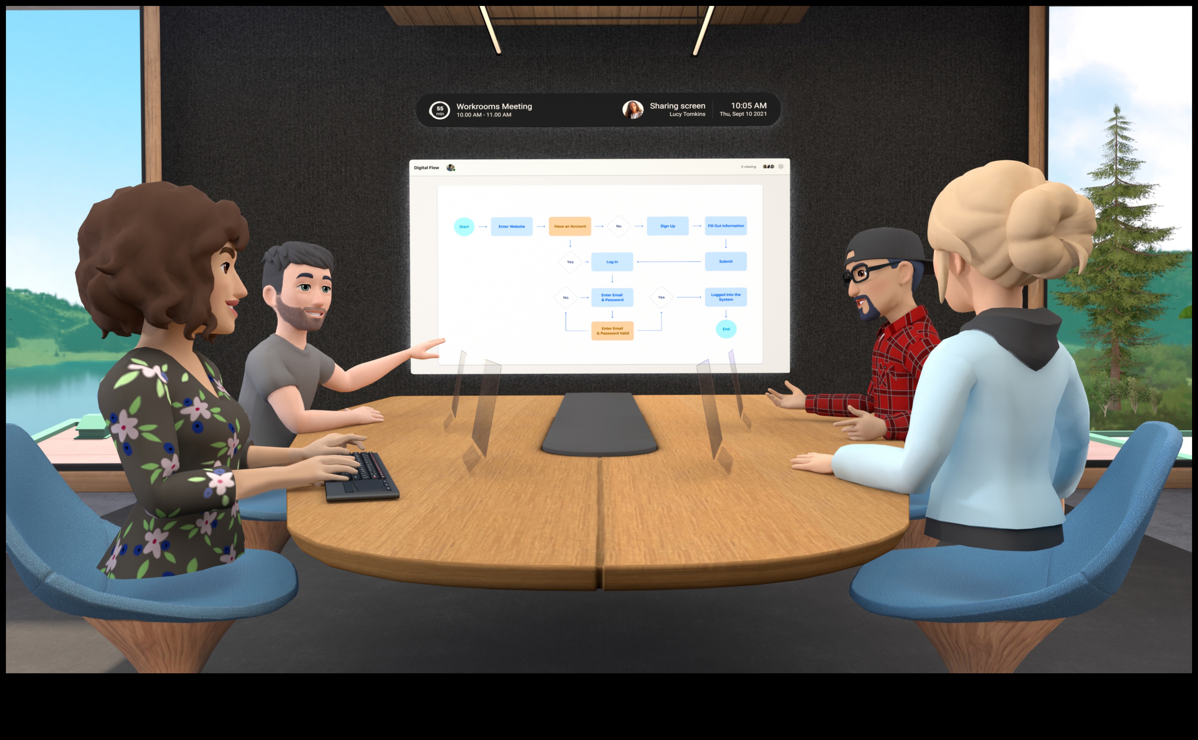 Visual Dialogues: Conversations in Virtual Reality