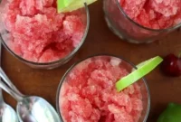 Zesty Cherry Lime Granita