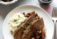 Savory Tri-Tip with Garlic Herb Roasted Mushrooms