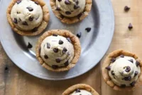 Cookie Dough Stuffed Chocolate Chip Cups