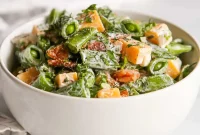 Creamy Sugar Snap Pea and Crispy Bacon Medley