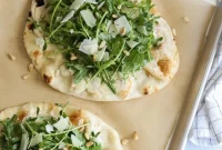 Mediterranean Hummus Flatbread Salad