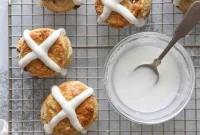 Glazed Hot Cross Biscuits