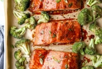Sticky Sesame Sheet Pan Salmon & Broccoli