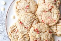 Peppermint Kissed White Chocolate Cookies