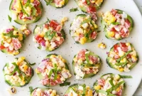 Vibrant Corn & Pepper Cucumber Cups