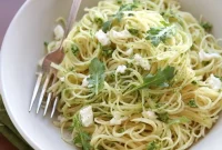 Bright Arugula Pesto Pasta with Creamy Ricotta