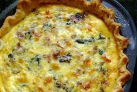 Smoky Bacon and Fresh Spinach Quiche