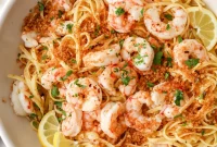 Zesty Garlic Shrimp Linguine