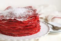 Crimson Velvet Crepe Creation