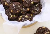 Sea Salt Kissed Pistachio Chocolate Cookies