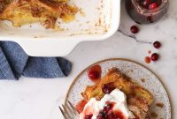 Streusel-Topped Cranberry Maple French Toast Bake