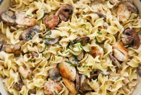 Rich Creamy Chicken and Mushroom Stroganoff