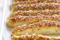 Pesto Parmesan Tear and Share Breadsticks