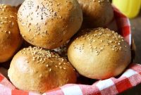 Pillowy Whole Wheat Brioche Burger Buns