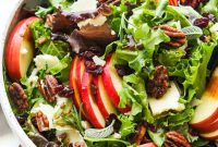 Autumn Apple Bliss Salad with Cheddar and Candied Pecans