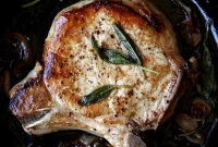 Herb Butter Pork Chops with Crispy Sage