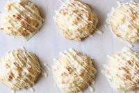 Exotic Macaroons Drizzled with White Chocolate