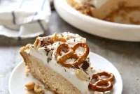 Decadent Peanut Butter Dream Pie with Marshmallow Cloud and Salty Pretzel Crunch