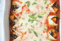 Golden Harvest Enchiladas with a Poblano Kick