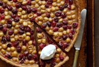Decadent Cranberry Caramel Hazelnut Tart