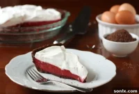 Scarlet Velvet Pudding Pie