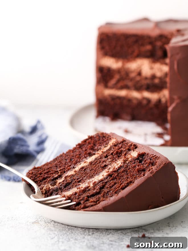 A beautifully drizzled chocolate sour cream bundt cake, simple yet elegant