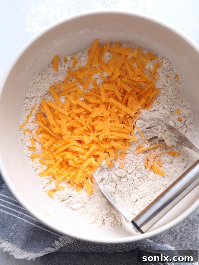 These hearty whole wheat cheddar biscuits make a great addition to any meal!