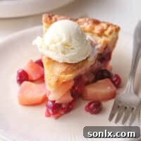 This cranberry pear pie is the perfect dessert for fall and holidays