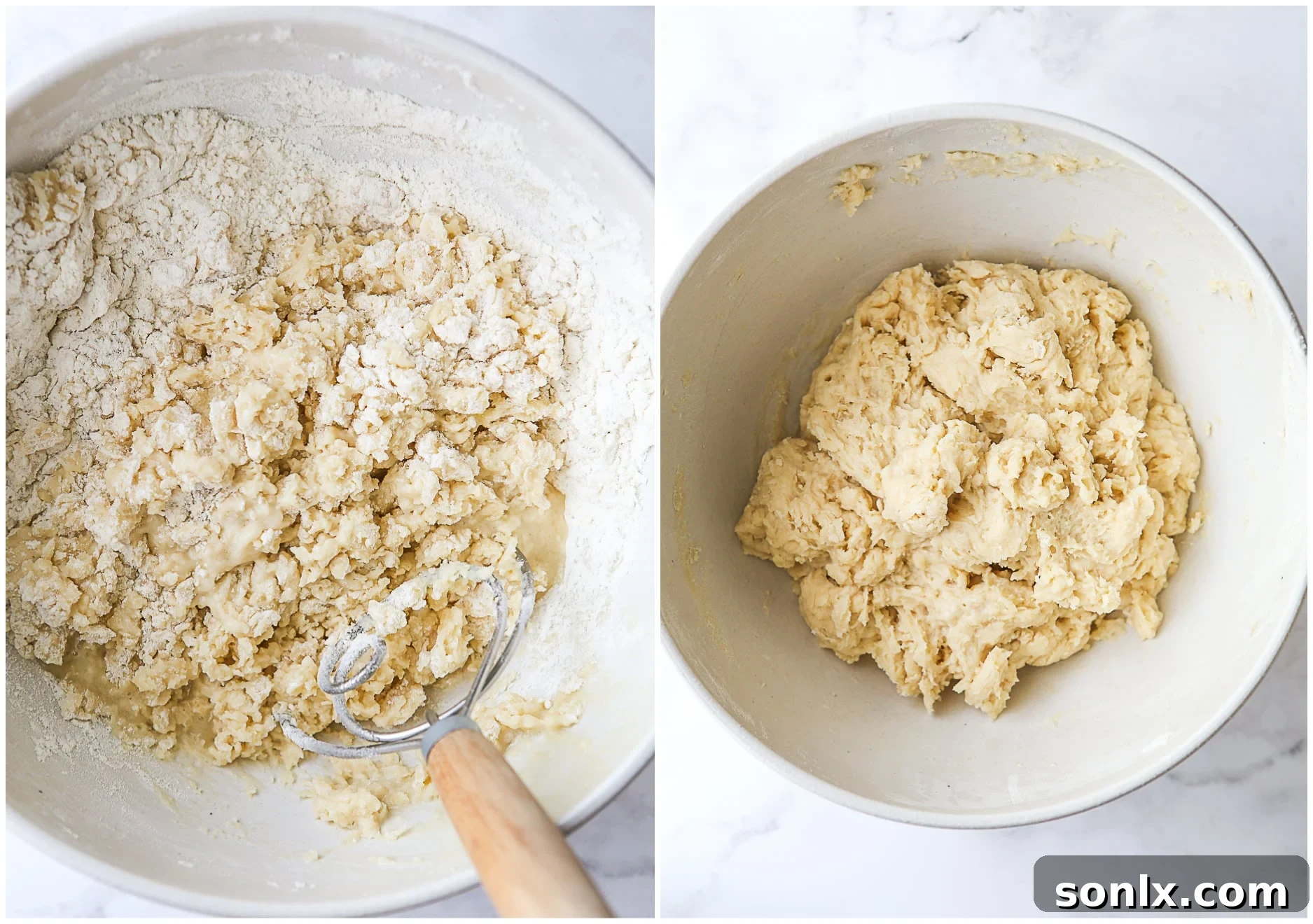 mixing fairy roll dough