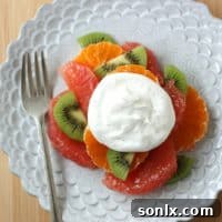 Winter Fruit Salad with Vanilla Whipped Cream