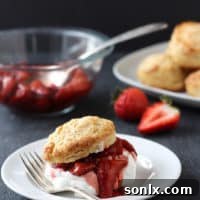 Roasted Balsamic Strawberry Shortcakes with fresh berries and whipped cream