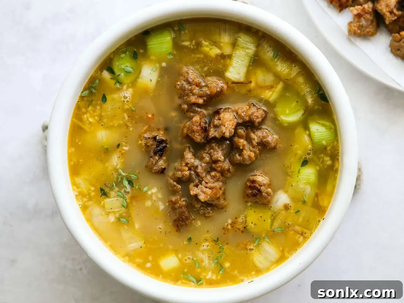 adding Italian sausage to soup