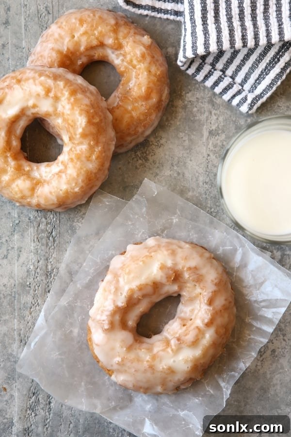 Old-Fashioned Buttermilk Doughnuts - homemade glazed cake donuts