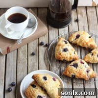 Freshly baked Blueberry Brie Scones