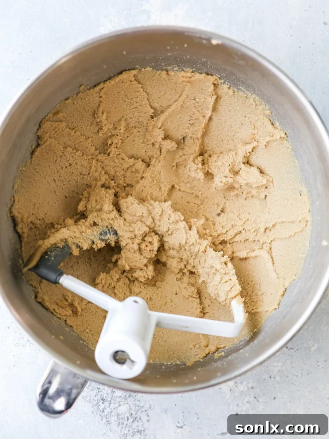 Creamed butter and sugar, light and fluffy