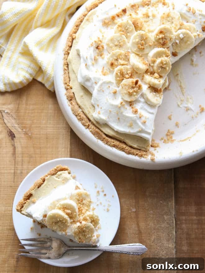 Beautifully presented Bourbon Banana Cream Pie