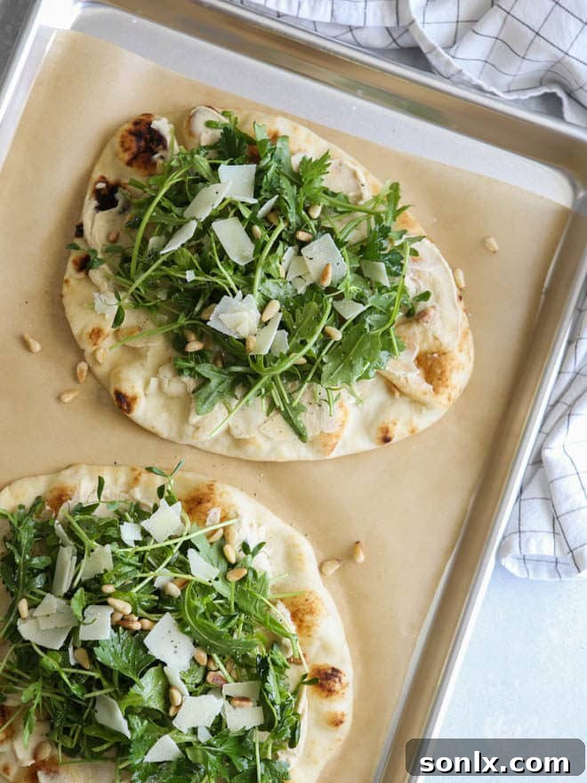 Hummus and Salad Flatbread Pizza