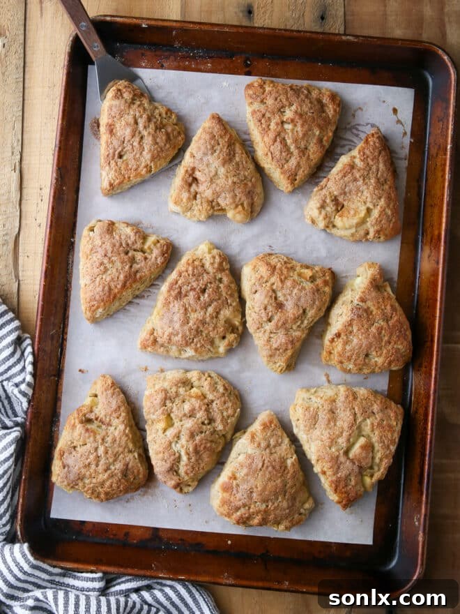 baked apple cinnamon scones