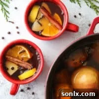 Boozy hot wassail made the traditional way!