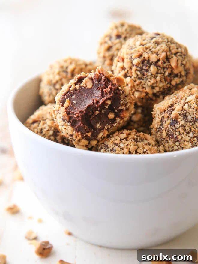 Easy 5-ingredient Nutella Truffles: Decadent chocolate hazelnut treats perfect for holidays or simple indulgence