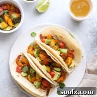 Mumbai spiced shrimp tacos with avocado salsa