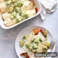 Chicken fajitas meets cheesy enchiladas in this fun main dish mashup
