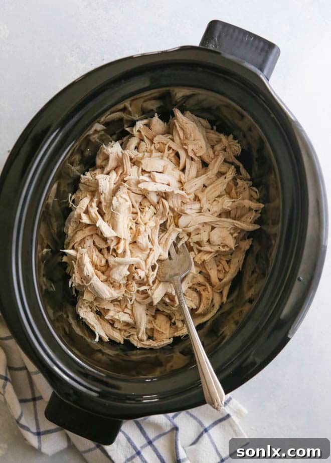 Making shredded chicken in the slow cooker