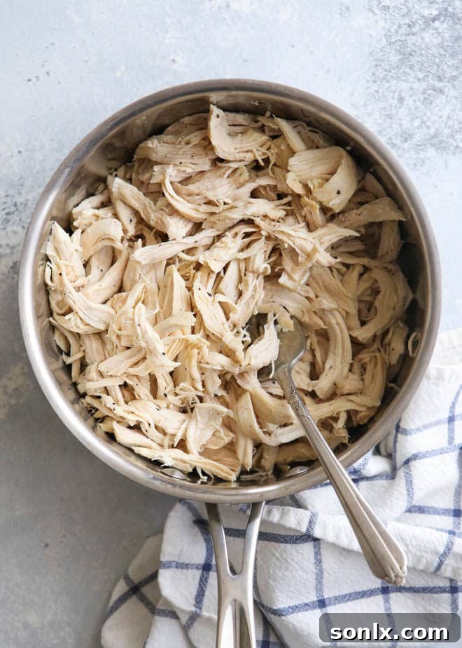 Make shredded chicken on the stovetop