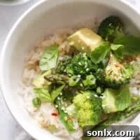 Light, healthy and flavorful coconut veggie rice bowls