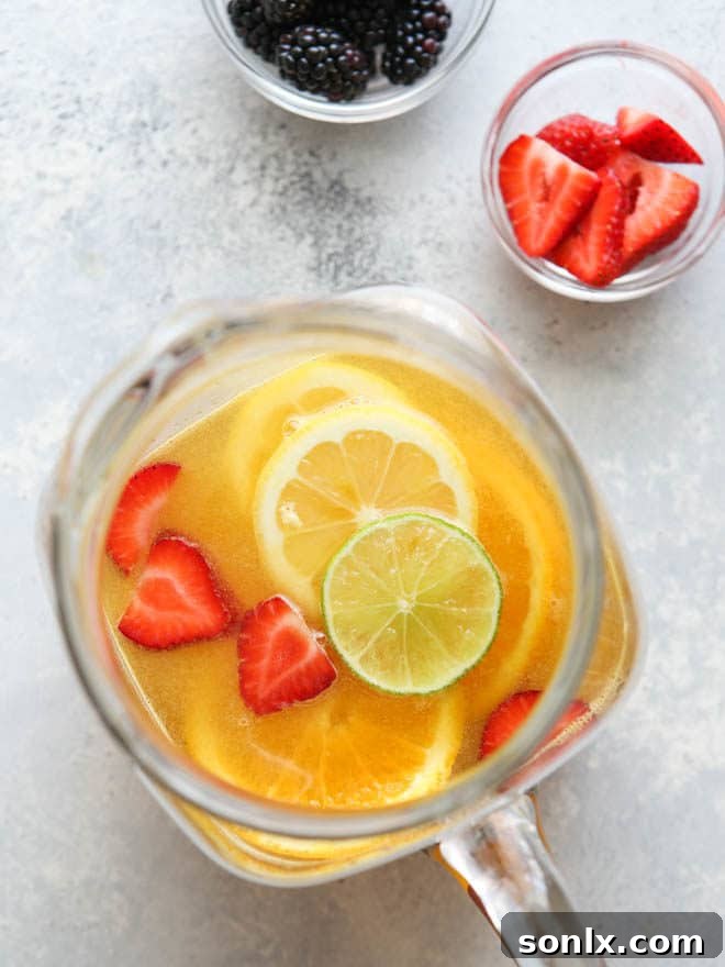 White summer sangria