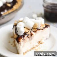 Toasted Marshmallow Ice Cream Pie 11 This s'mores ice cream pie is a fun summer dessert!
