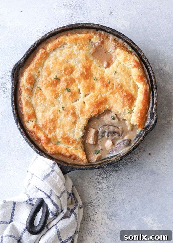 Turkey mushroom pie is the best way to use up leftover turkey
