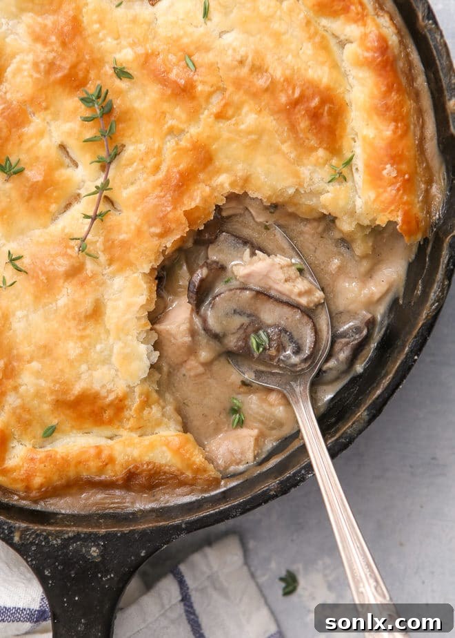Turkey mushroom pie is the best way to use up leftover turkey